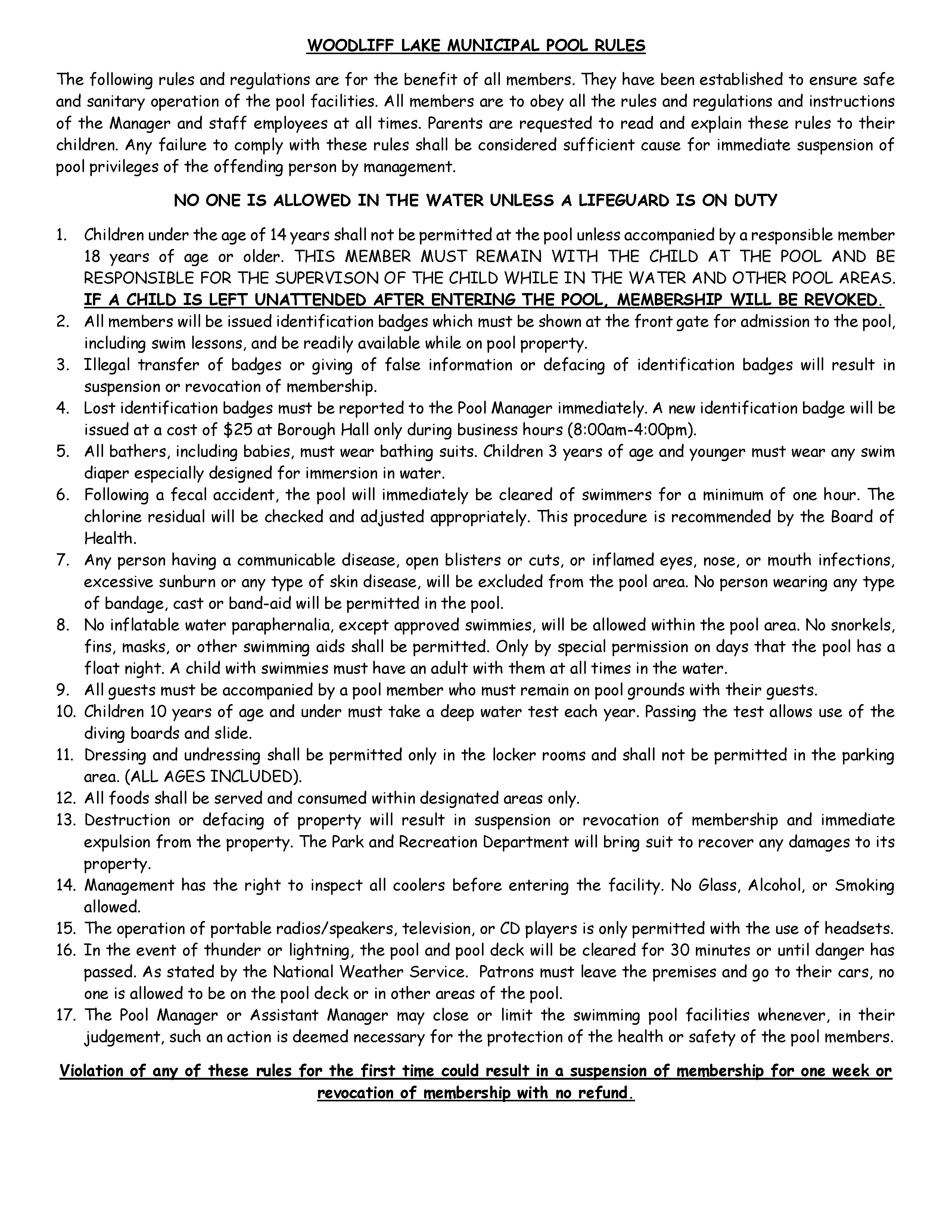 Old Mill Rates and Pool Fees. Click to open an OCR scanned PDF version of it.