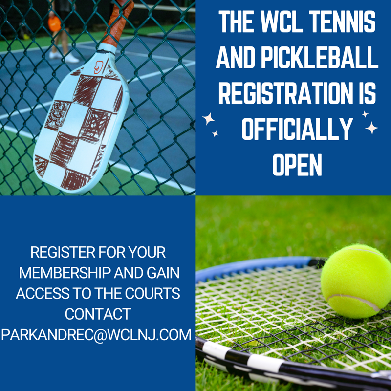 WCL Tennis and Pickleball registration is officially open!