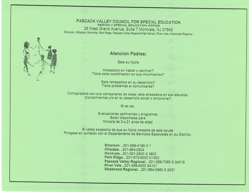 Pascack Valley Child Find notice image page 3