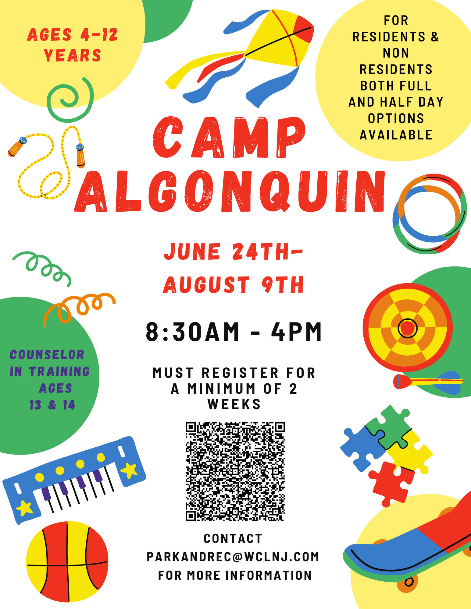 Camp Algonquin Registration Flyer