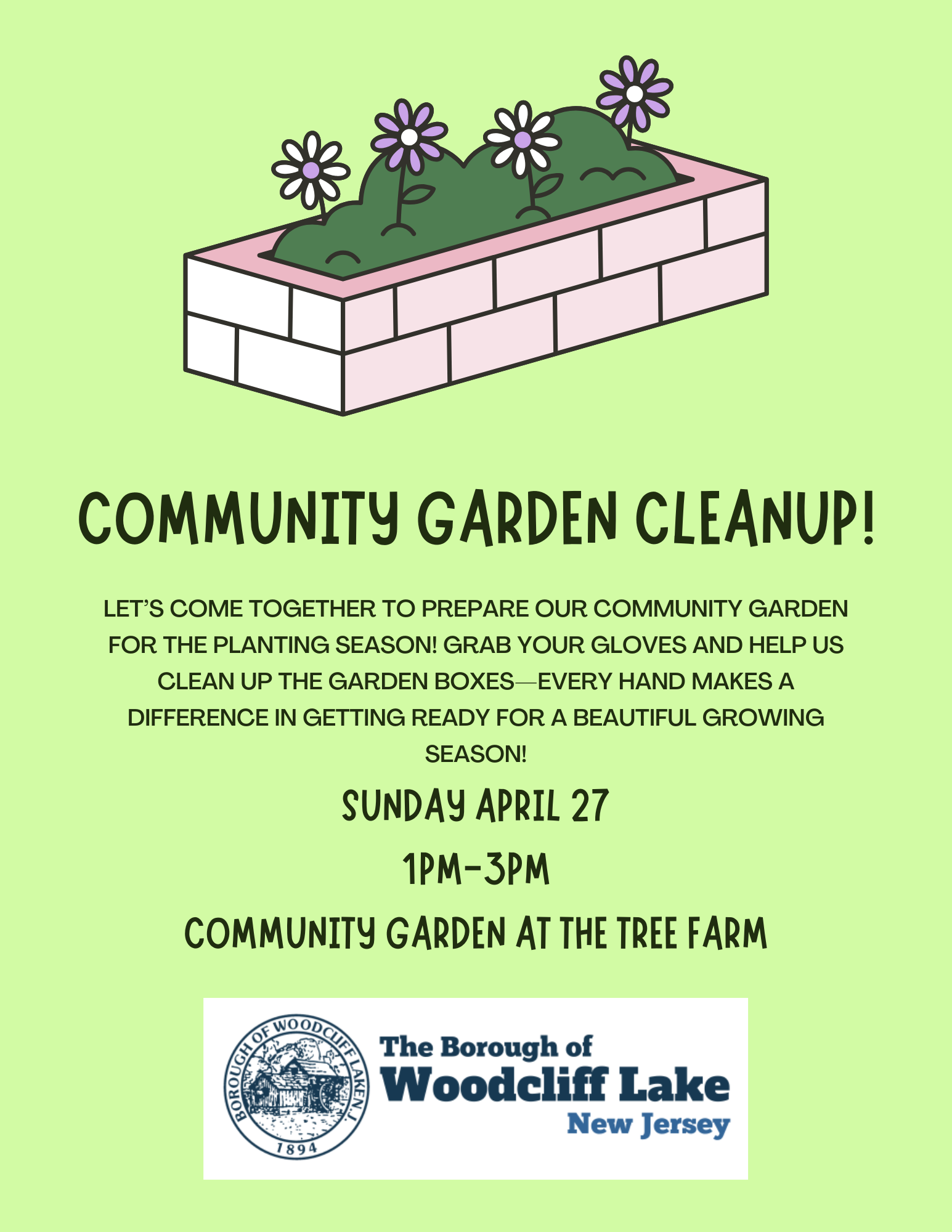 Neon Green Modern Local Community Cleanup Event Flyer 1