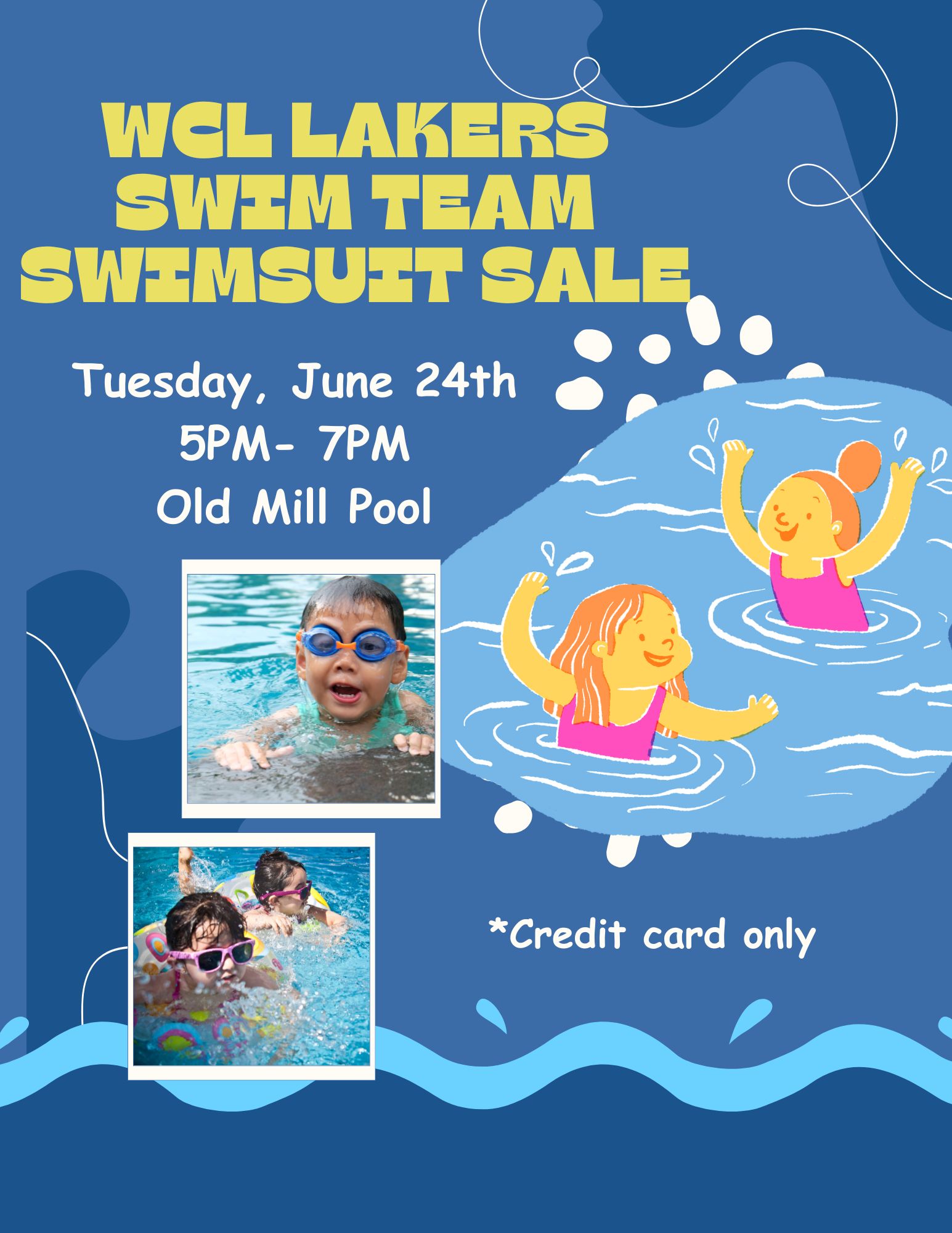 Swimming Class Flyer, click to open an OCR scanned PDF version of it.