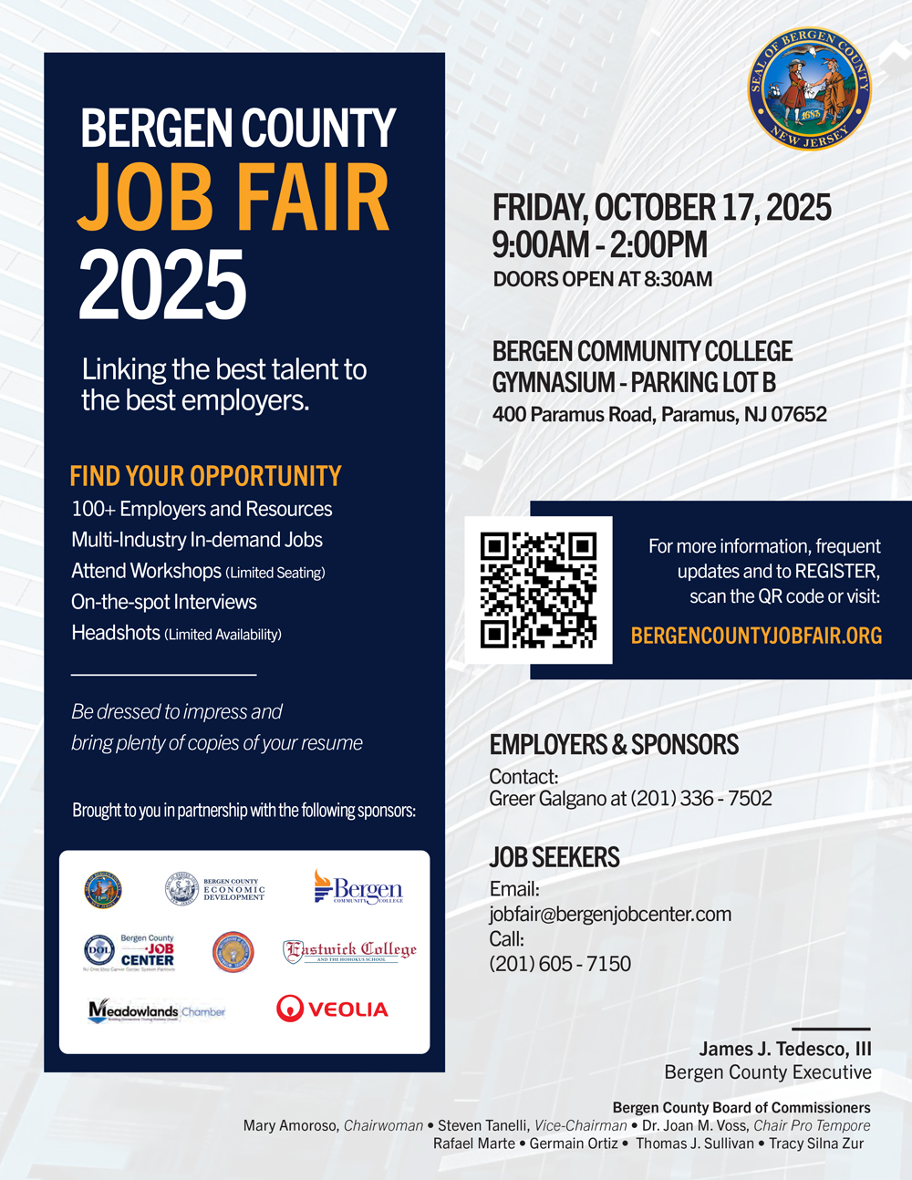 Bergen County Job Fair Flyer. Click to open an OCR scanned PDF version of it.