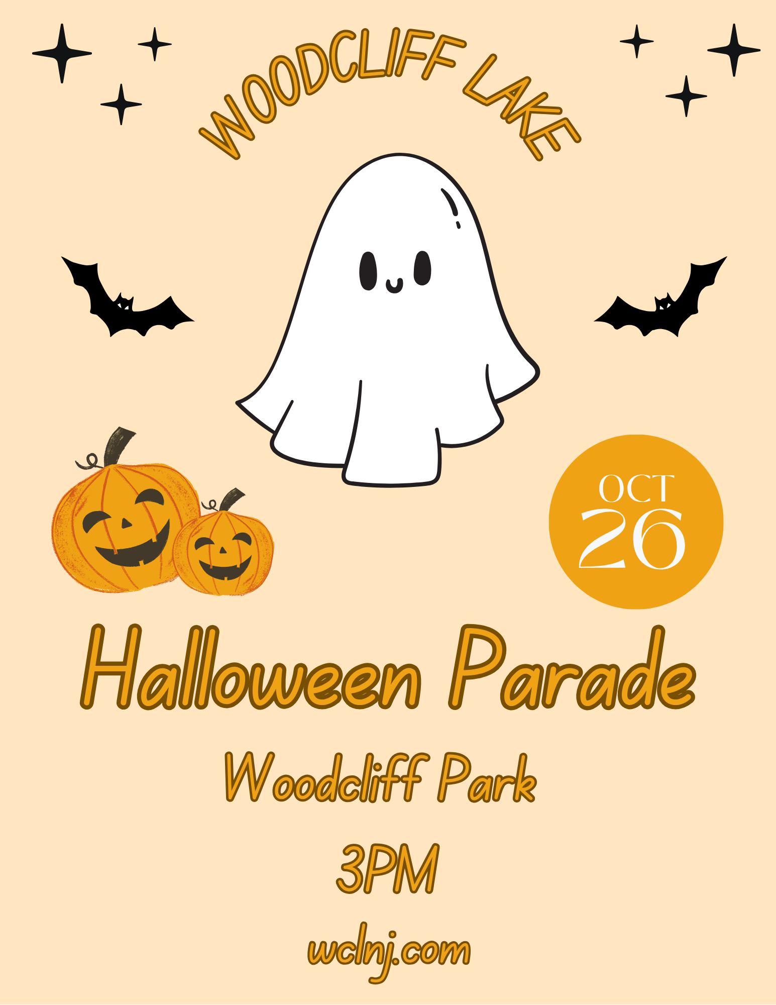 Woodcliff Lake Halloween Parade - Woodcliff Lake Park at 3PM. Click to open a PDF version of it.