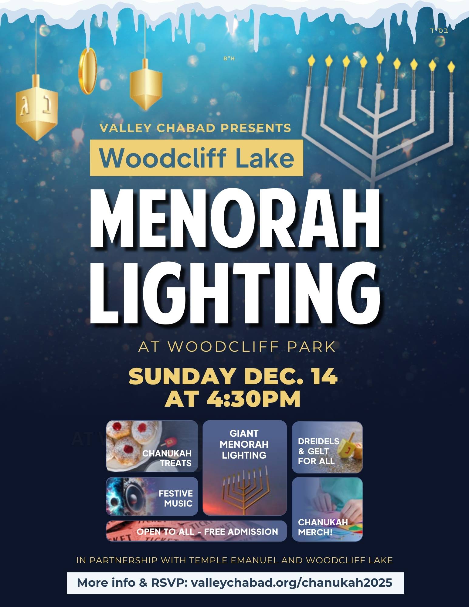 Woodcliff Lake Menorah Lighting 2025 flyer. Click to open an OCR scanned PDF version of it.